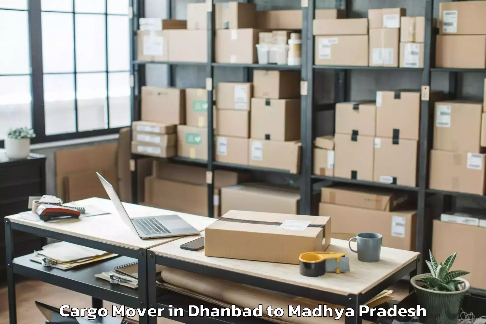 Easy Dhanbad to Vijayraghavgarh Cargo Mover Booking